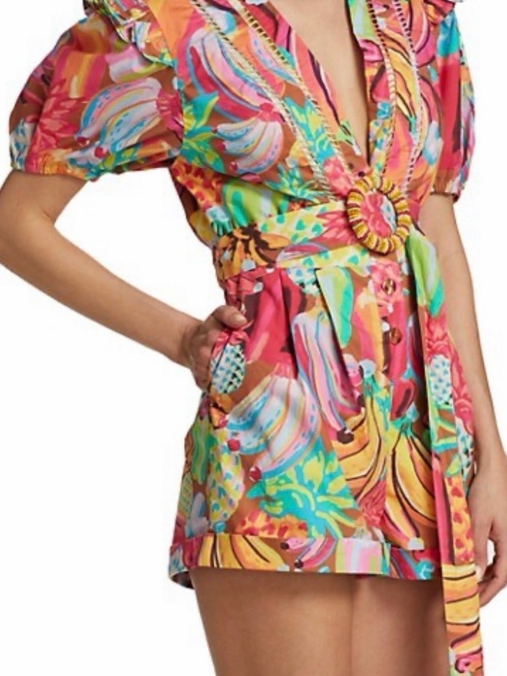 FARM Rio fruit salad romper 100% cotton sz small - Picture 3 of 12